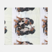 groep bernese-bernese-moundog fleece deken (Voorkant (Horizontaal))