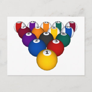 Groep: Billiard Balls: Biljarten: Briefkaart