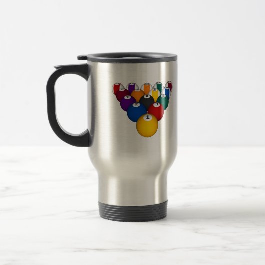 Groep: Billiard Balls: Biljarten: Travel Mug Reisbeker (Links)