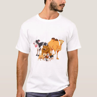 Groep dieren t-shirt
