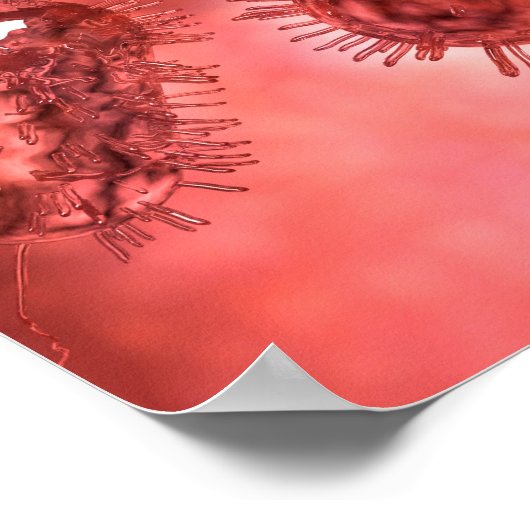 Groep Escherichia coli bacteriecellen 2 Poster (Hoek)