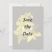 Groep gele lelies save the date (Achterkant)