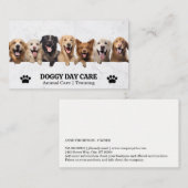Groep gelukkige honden | dierenverzorging | traine visitekaartje (Voorkant / Achterkant)
