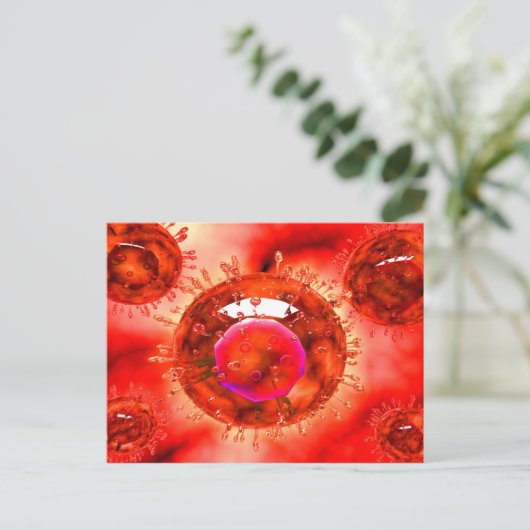 Groep H5N1-virus met Glassy Uitzicht 1 Briefkaart (Staand voorkant)