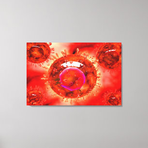 Groep H5N1-virus met Glassy Uitzicht 1 Canvas Afdruk