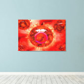 Groep H5N1-virus met Glassy Uitzicht 1 Canvas Afdruk (Insitu (Houten vloer))