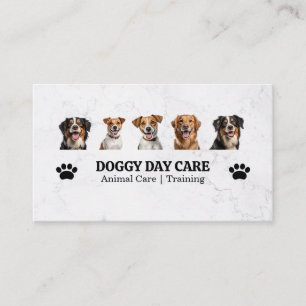 Groep honden dierenverzorging dierenwinkel visitekaartje