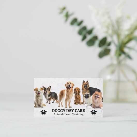 Groep Honden | Dierenverzorging | Trainer Visitekaartje (Staand voorkant)