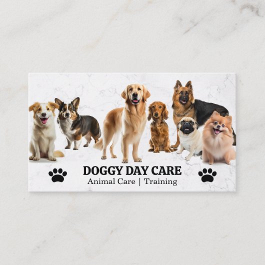 Groep Honden | Dierenverzorging | Trainer Visitekaartje (Voorkant)