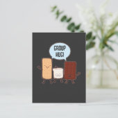 Groep Hug Chocolate Marshmallow Camping S'mores Briefkaart (Staand voorkant)