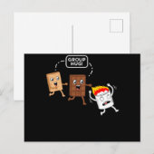 Groep Hug S'more Funny Smores Camper Camping Feestdagenkaart (Voorkant / Achterkant)