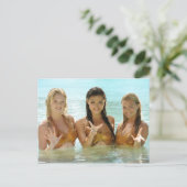 Groep in water briefkaart (Staand voorkant)