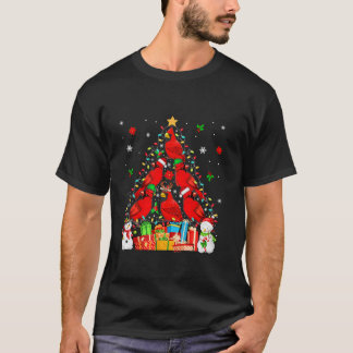 Groep Kerstman Rendier Elf Kardinaalvogel Vogels A T-shirt
