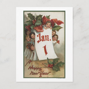 Groep Kinderen die achter de agenda schuilgaan Briefkaart