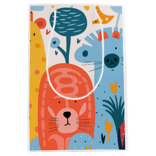 Groep kleurrijke denkbeeldige dieren medium cadeauzakje