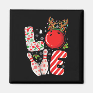 Groep matching xmas Bowling bal en pinnen Kerstmis Magneet
