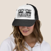 Groep Mickey Mouse met Jouw tekst Wit - Zwart Trucker Pet (In situ)