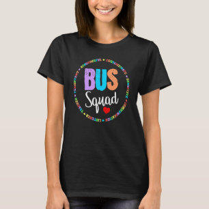Groep overeenkomend bus vierkant terug naar school t-shirt
