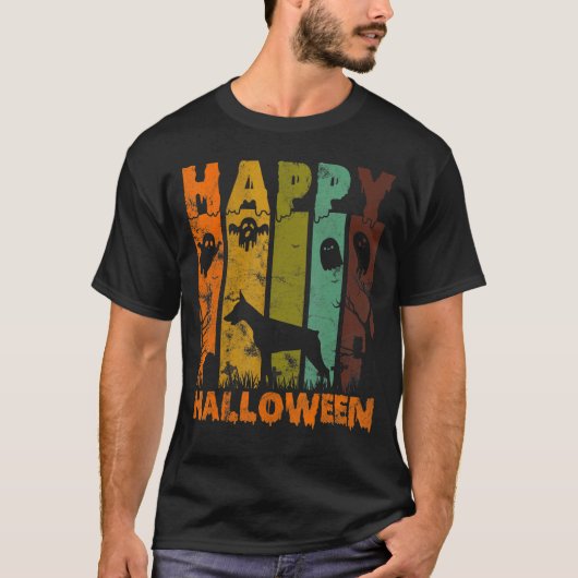 Groep Pajamas Matching Halloween Costume Retro Dob T-shirt (Voorkant)