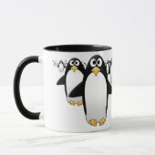 Groep Penquins voor een mok koffie (Links)