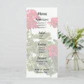 Groep Rode Geraniums Menu (Staand voorkant)