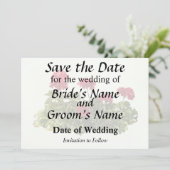 Groep Rode Geraniums Save The Date (Staand voorkant)