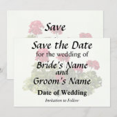 Groep Rode Geraniums Save The Date (Voorkant / Achterkant)