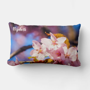 Groep Sakura Flowers, Zachte Roze, Blauwe achtergr Kussen