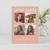 Groep van 4 Afstuderen Viering Joint Afstudeerder  Kaart (Staand voorkant)