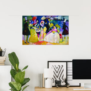 Groep van Crinolines door Wassily Kandinsky Poster
