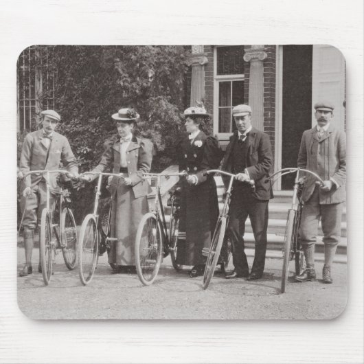 Groep van Edwardiaanse fietsers, begin jaren 1900  Muismat (Voorkant)