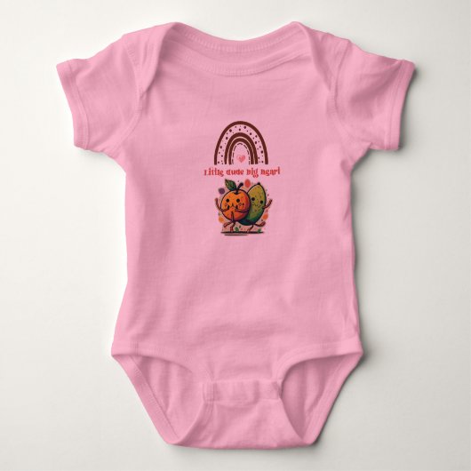 Groep van Happy Fruit Little Dude Big Heart Romper (Voorkant)