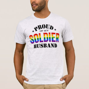 Groep van mijn soldaat-echtgenoot Militaire Gay Pr T-shirt