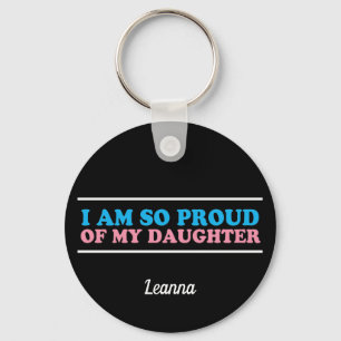 Groep van mijn transgenderdochter Mam Monogram Sleutelhanger