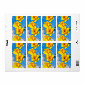 Groep van narcissen gouden medaille bloemen etiket (Full Sheet)