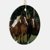 Groep van verfpaarden keramisch ornament (Rechts)