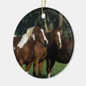 Groep van verfpaarden keramisch ornament (Links)