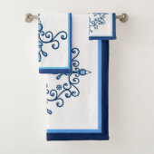 Groep van vier Blauwe vogels of liefdesvogels Bad Handdoek (Insitu)