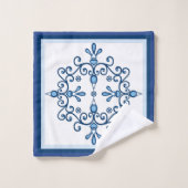 Groep van vier Blauwe vogels of liefdesvogels Bad Handdoek (Wasdoekje)