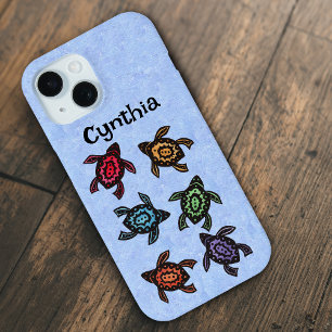 Groep van Zwarte Abstracte schildpadden Kleurrijke