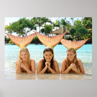 Groep voor het strand poster