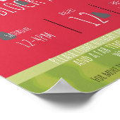 groep watermeloenen blokzomerfeest poster (Hoek)