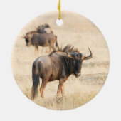 Groep wildebeest keramisch ornament (Achterkant)