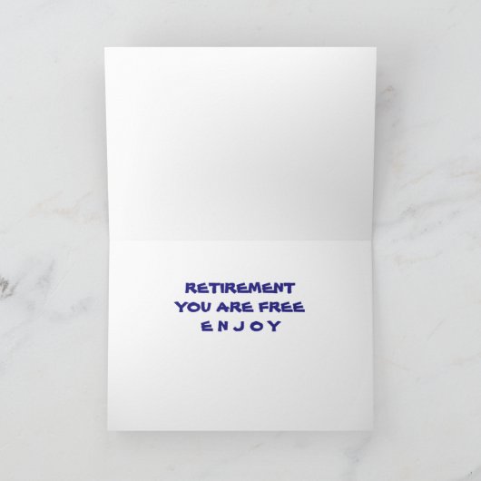 GROEP ZEGT **PENSIONERING-JE BENT VRIJ GENIETEN** KAART (Binnen)