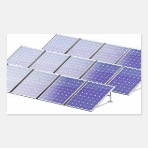 Groep zonnepanelen rechthoekige sticker