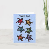 Groep Zwarte Schildpadden Abstract Schelpen Veel k Bedankkaart (Voorkant)