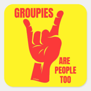GROEPEN ZIJN MENSEN TE grappige muziekfan Vierkante Sticker