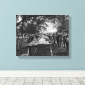 Groepering grote stukken watermeloen canvas afdruk (Insitu (Houten vloer))