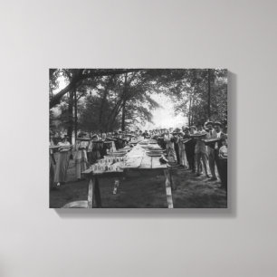 Groepering grote stukken watermeloen canvas afdruk