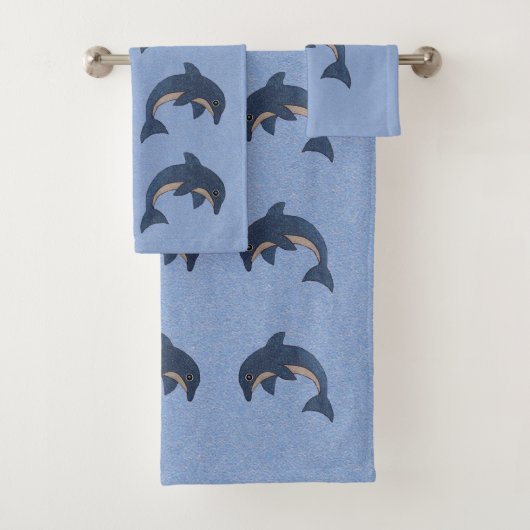 Groepering van de Dark Blue-dolfijnen Bad Handdoek (Insitu)